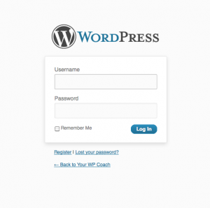 Your Log In Screen